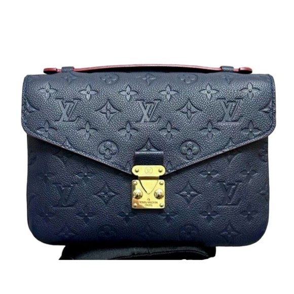 LOUIS VUITTON Metis Crossbody Pochette Monogram Empreinte Leather Marine Rouge - Picture 3 of 15